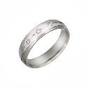 Men's Palladium Three Stone Diamond Wedding Ring