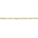 9ct Gold 7.25"" Figaro Bracelet