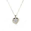 9ct Gold Glitter Heart Locket