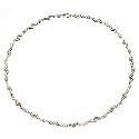 9ct Yellow Gold Cubic Zirconia Wave Necklace